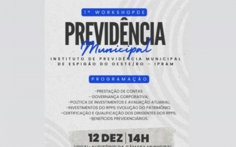  1º Workshop de Previdência Municipal 